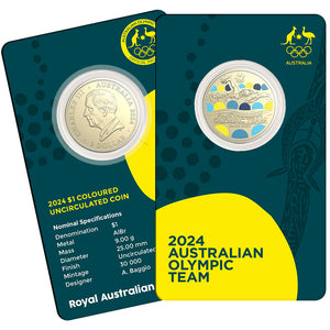 2024 $1 Australian Olympic Team Unc Coin