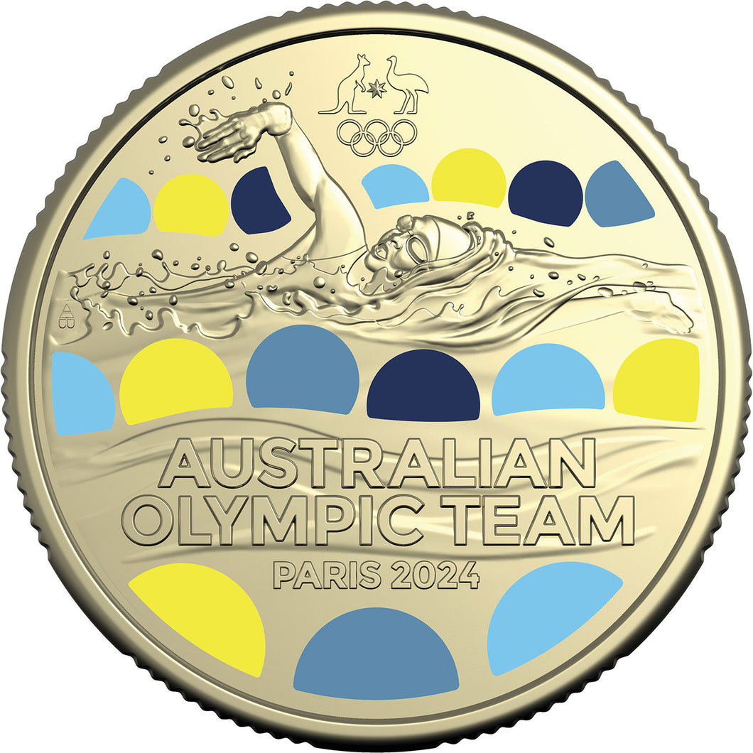 2024 $1 Australian Olympic Team Unc Coin