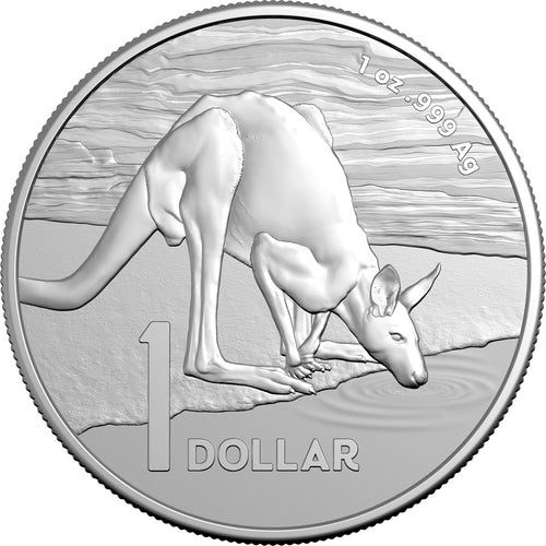 2024 $1 RAM Kangaroo 1oz Silver Frosted Unc. Coin