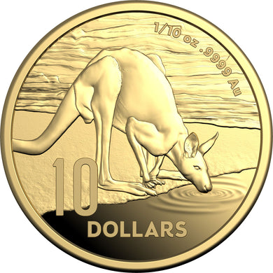 2024 $10 RAM Kangaroo 1/10oz Gold Proof Coin