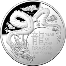 2024 $5 Lunar Dragon Domed 1oz Silver Coin DAMAGED BOX