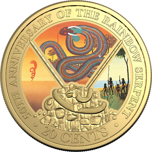 2025 20c The Rainbow Serpent GOLD-PLATED Special Edition in Book
