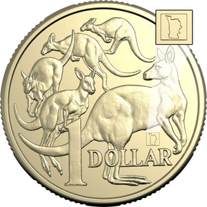 2025 $1 Perth Money Expo Mob of Roos - Perth Map Privy Mark Uncirculated Coin