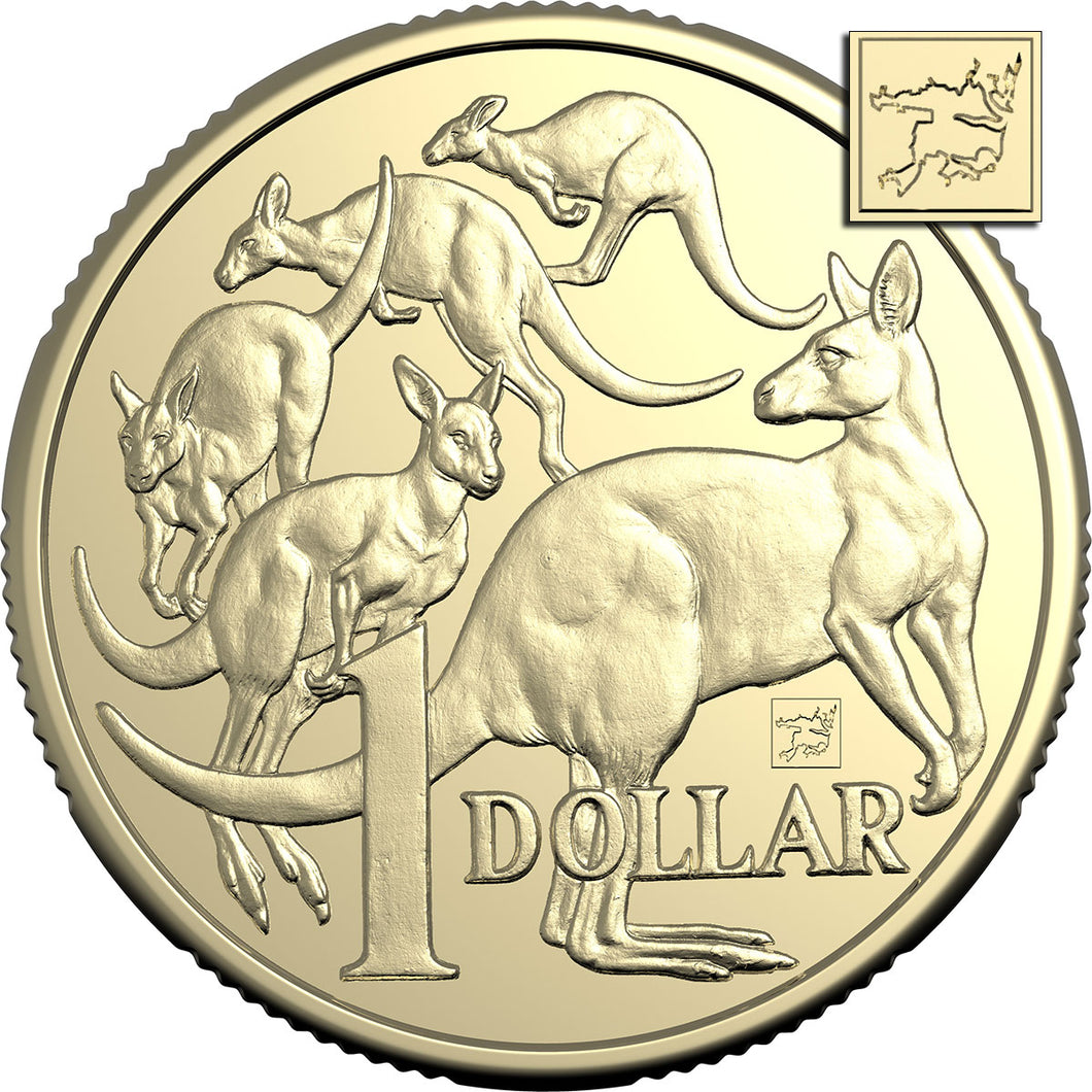 2025 $1 Sydney Money Expo Mob of Roos - Sydney Map Privy Mark Uncirculated Coin