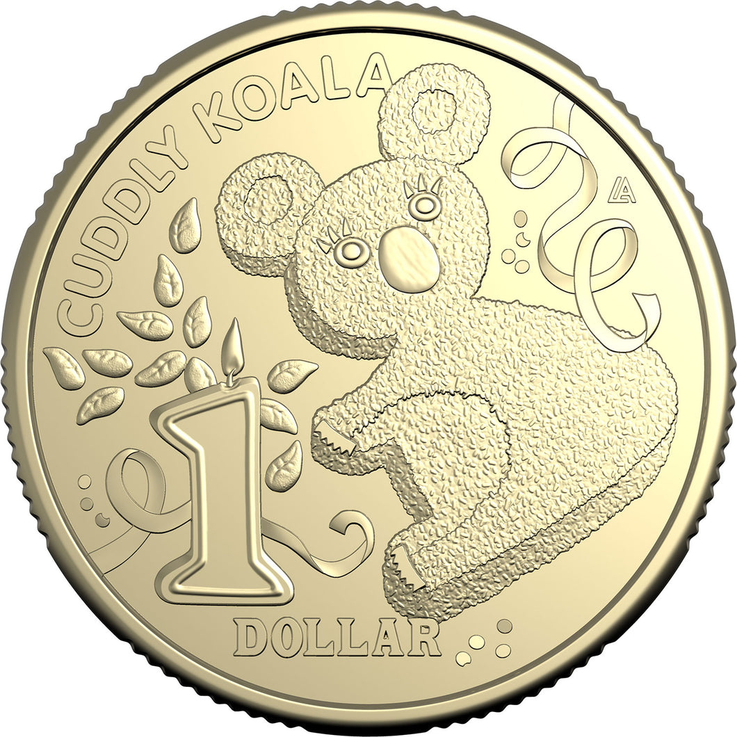 2025 $1 The Birthday Cake Book - Cuddly Koala Uncirculated Coin