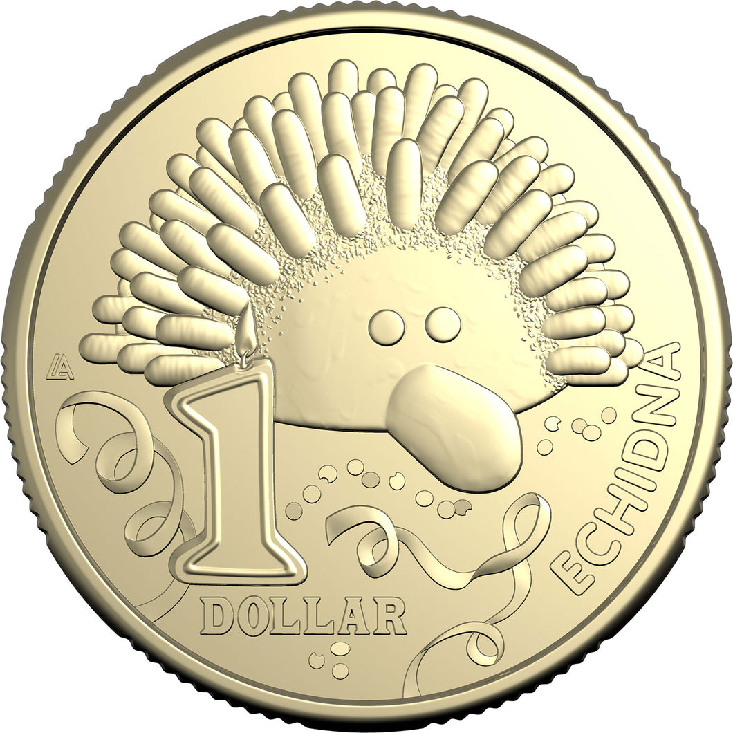 2025 $1 The Birthday Cake Book - Echidna Uncirculated Coin