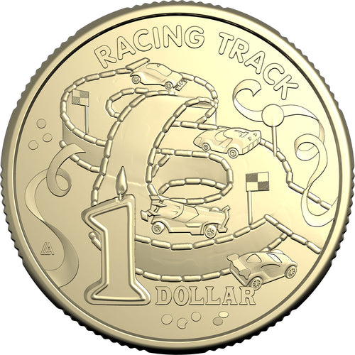 2025 $1 The Birthday Cake Book - Racing Track Uncirculated Coin