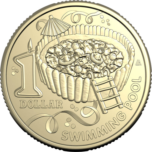 2025 $1 The Birthday Cake Book - Swimming Pool Uncirculated Coin
