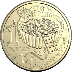 2025 $1 The Birthday Cake Book - Swimming Pool Uncirculated Coin