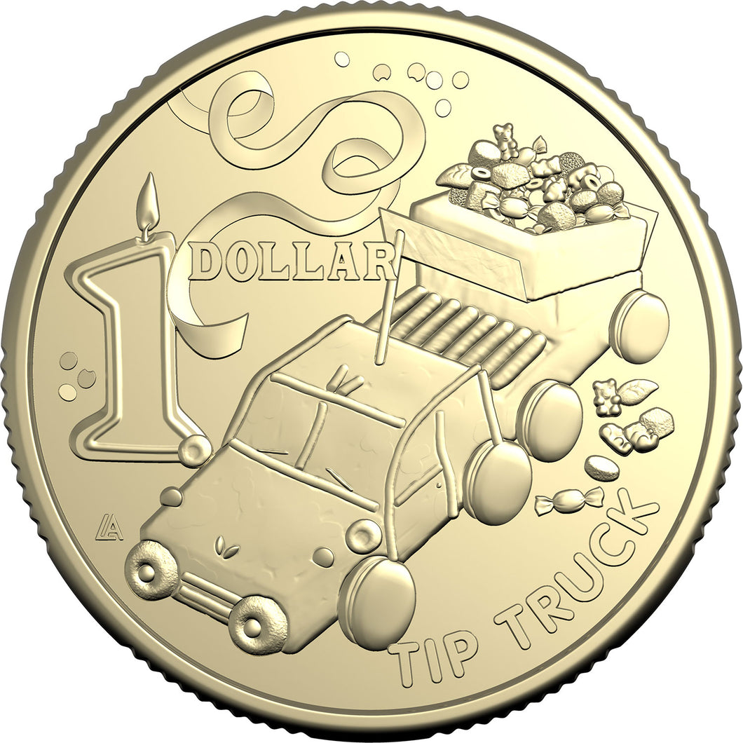 2025 $1 The Birthday Cake Book - Tip Truck Uncirculated Coin