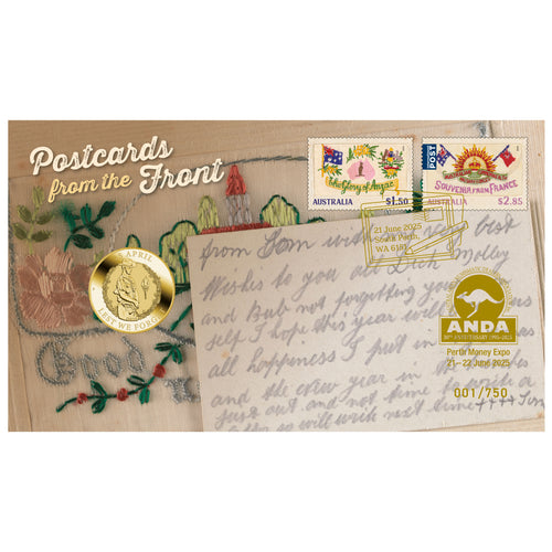 2025 $1 Postcards from the Front Perth Money Expo PNC