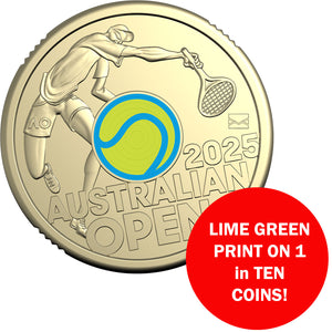 2025 $2 Men’s Australian Open Tennis Uncirculated Coin in Folder