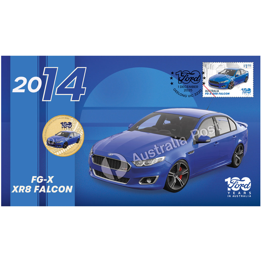 2025 $1 100yrs of Ford Australia FG-X XR8 Falcon Stamp & Coin Cover