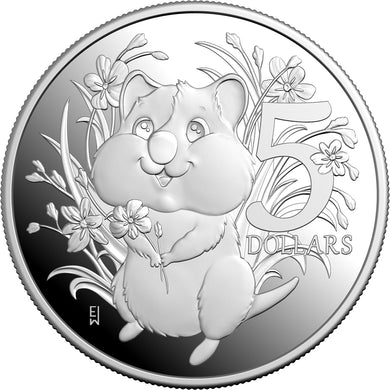 2025 $5 Aussie Bubs - Quokka 1oz Silver Proof Coin