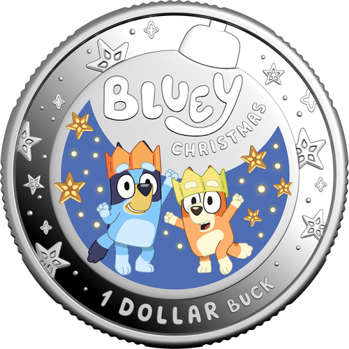 2025 $1 Bluey Christmas Silver Proof Coin