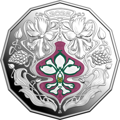 2025 50c Christmas Festive Florals Silver Proof Coin