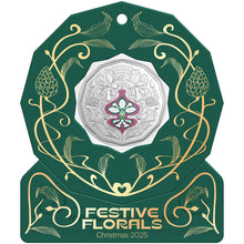 2025 50c Christmas Festive Florals Uncirculated Coin
