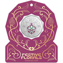 2025 50c Christmas Festive Florals Uncirculated Coin