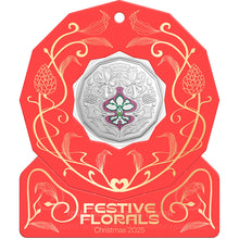 2025 50c Christmas Festive Florals Uncirculated Coin