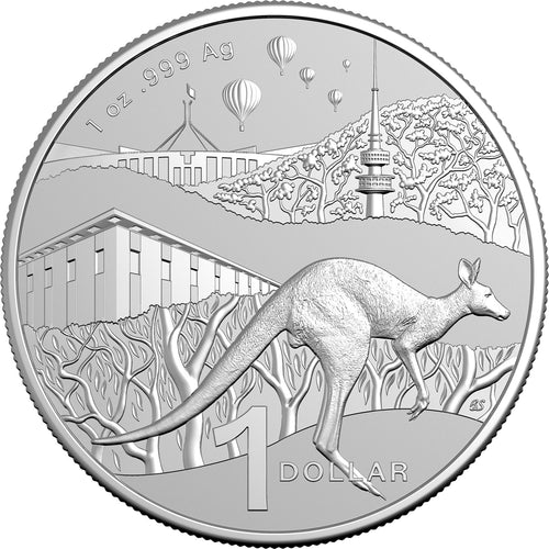 2025 $1 RAM Kangaroo 1oz Silver Frosted Uncirculated Coin