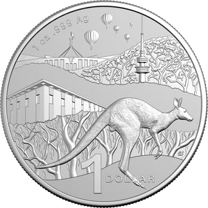 2025 $1 RAM Kangaroo 1oz Silver Frosted Uncirculated Coin