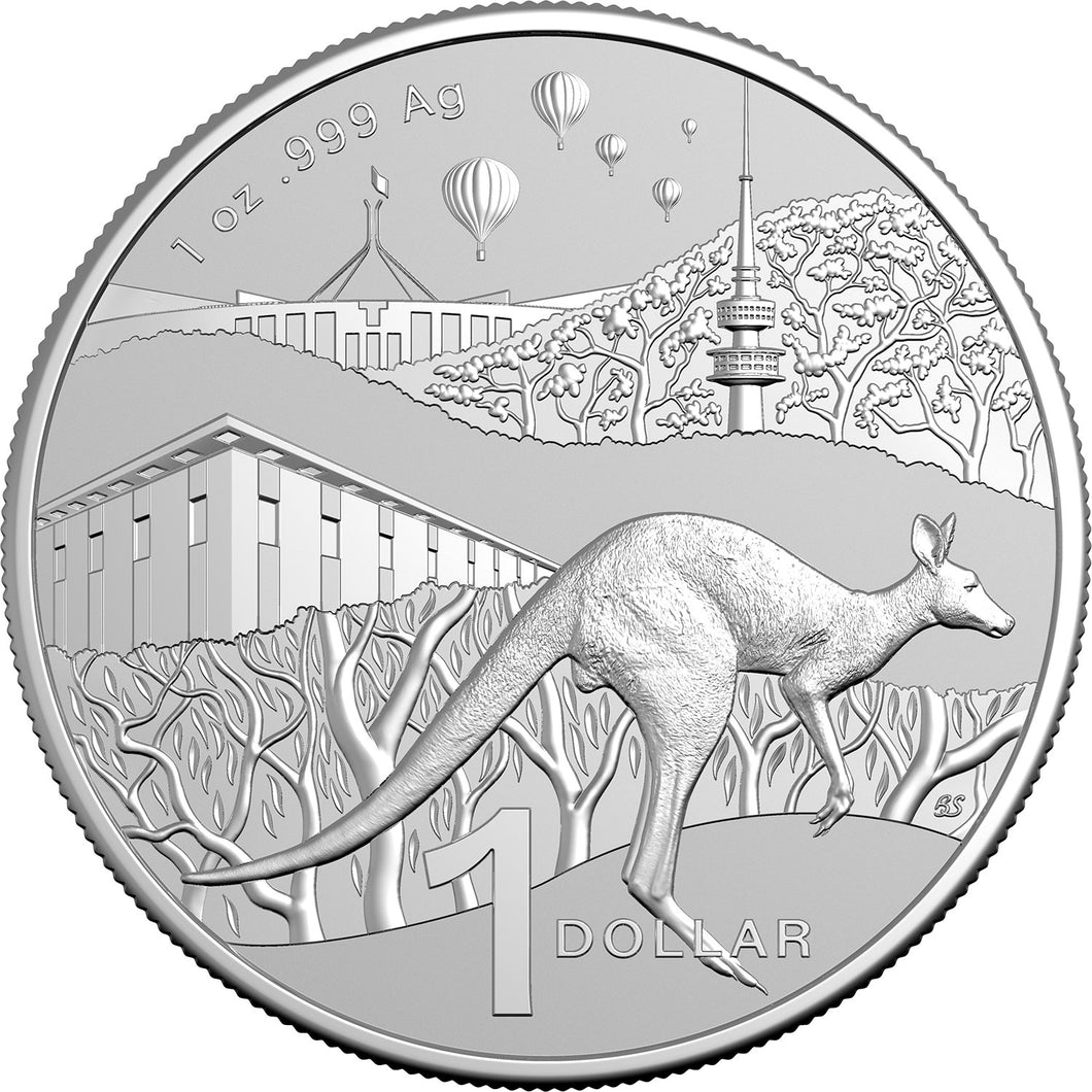 2025 $1 RAM Kangaroo 1oz Silver Frosted Uncirculated Coin