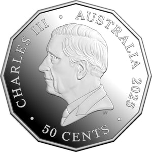 2025 50c Christmas Festive Florals Silver Proof Coin