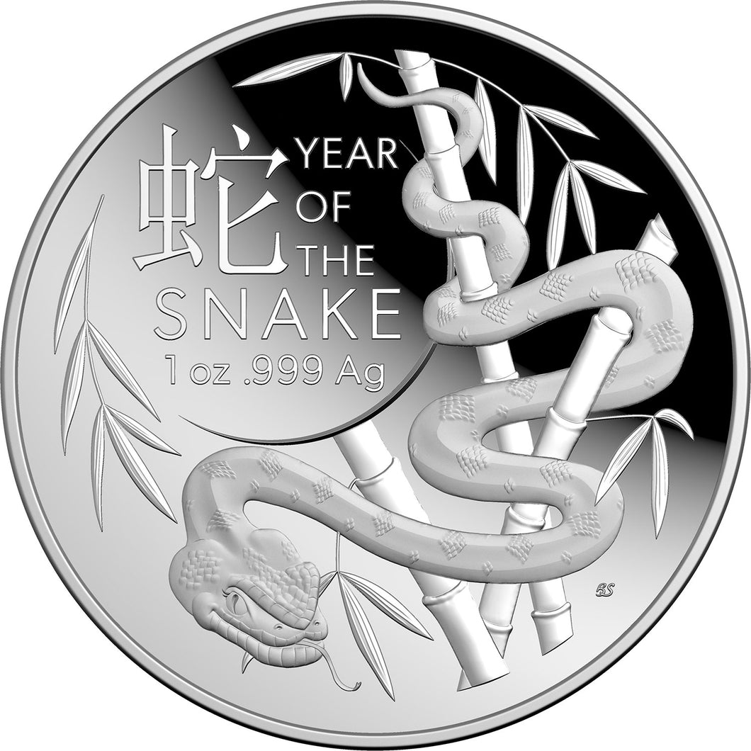 2025 $5 Lunar Snake Domed 1oz Silver Proof Coin