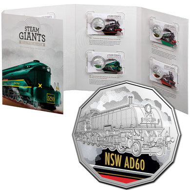2025 50c Steam Giants Trains 7-coin Collection