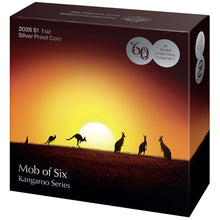 2026 $1 RAM Kangaroo - Mob of Six 'Roos 1oz Silver PROOF Coin