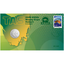 2026 20c Hobart Money Expo 'TAS' Privy Mark STAMP & COIN COVER