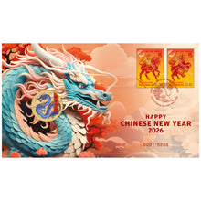 2026 Tuvalu $1 Chinese New Year Stamp & Coin Cover (PNC)