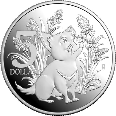 2026 $5 Tassie Devil Joey 1oz Silver Proof Coin