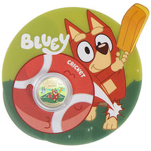 2027 $1 Bluey Cricket Al-br Unc coin on Card