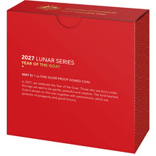 2027 $5 RAM Lunar Goat Domed 1oz Silver Proof