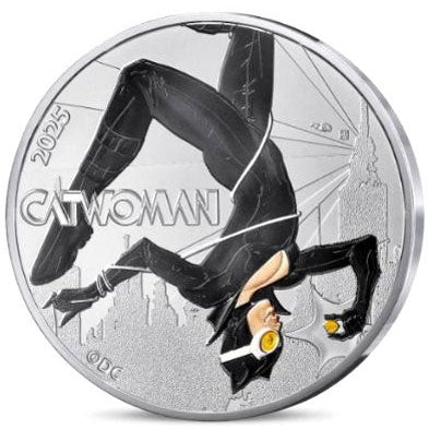 2025 France 10€ DC Comics 90th Ann: Catwoman Colour Silver Coin