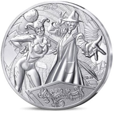2025 France 10€ DC Comics 90th Ann: Harley & Joker Silver Coin