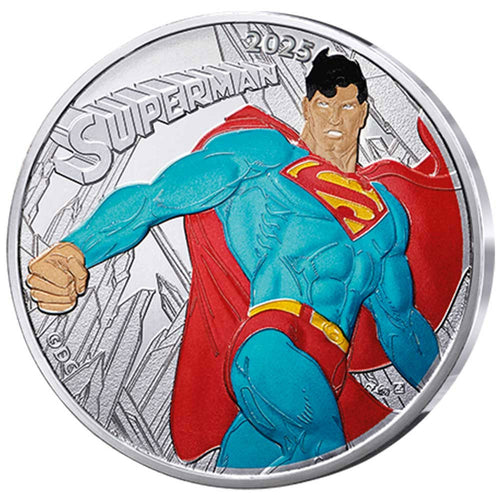 2025 France 10€ DC Comics 90th Ann: Superman Colour Silver Coin