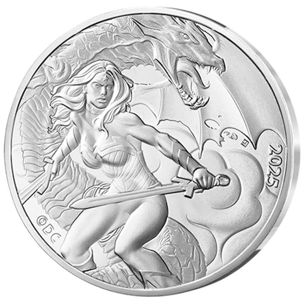 2025 France 10€ DC Comics 90th Ann: Wonder Woman the Amazon Warrior Silver Coin