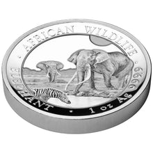 2026 Somalia 100Sh African Elephant High Relief 1oz Silver Proof Coin