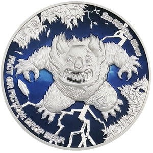 2024 Niue $5 Fact or Fiction: Drop Bear 2oz Silver Coin