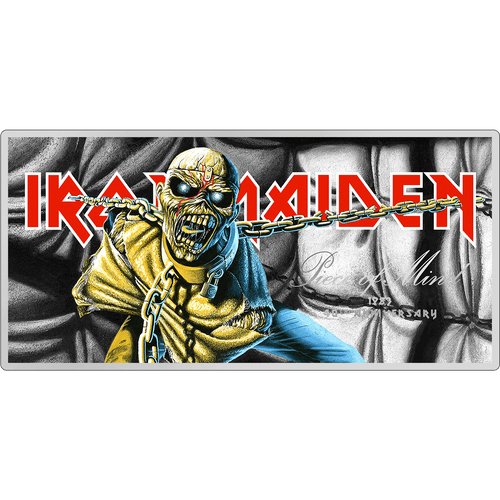 2023 Cook Isl. $1 Iron Maiden – Piece of Mind 5g Silver Note