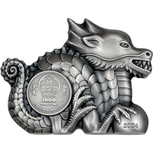 2024 Mongolia 1000Tg Great Silver Dragon Silver Coin