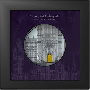 2023 Palau $25 Tiffany Art Metropolis Westminster Palace 5oz Silver Coin