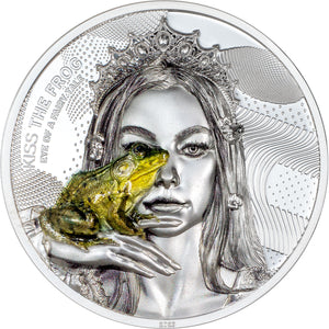 2023 Cook Isl. $10 Kiss the Frog - Eye of a Fairytale 2oz Silver Coin
