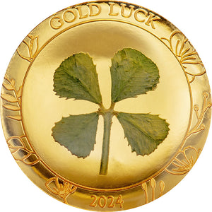 2024 Palau $1 Gold Luck 1g Gold Coin