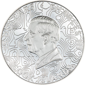2023 Cook Isl. $25 Topography Grand Canyon 5oz Silver Coin