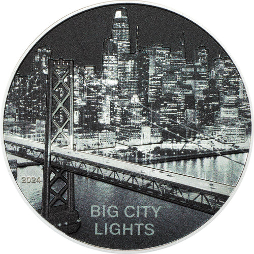 2024 Cook Islands $5 Big City Lights – San Francisco 1oz Silver Coin