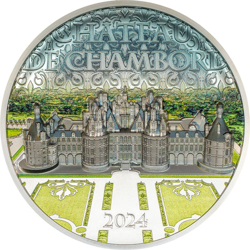 2024 Cook Isl. $25 Chateau de Chambord 5oz Silver Coin