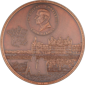 2024 Cook Isl. $1 Chateau de Chambord 50g Copper Coin
